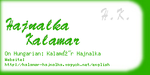 hajnalka kalamar business card